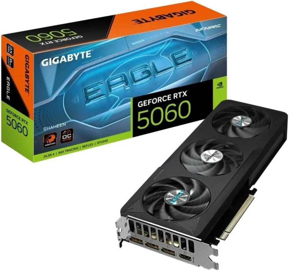 وحدة معالجة الرسومات الجرافيكية شاهين 8G GDDR7 ويندفورس جيفورس RTX 5060 من انفنيارك