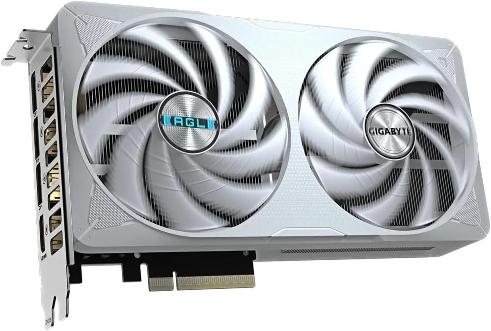 بطاقة رسومات جيفورس RTX 5060 Ti ايجل او سي ايس 16G - 16GB GDDR7، 128 بت، منفذ PCI-E 5.0، 2617MHz، 3 × منفذ عرض، 1 × HDMI، GV-N506TEAGLEOC ICE-16GD من جيجابايت