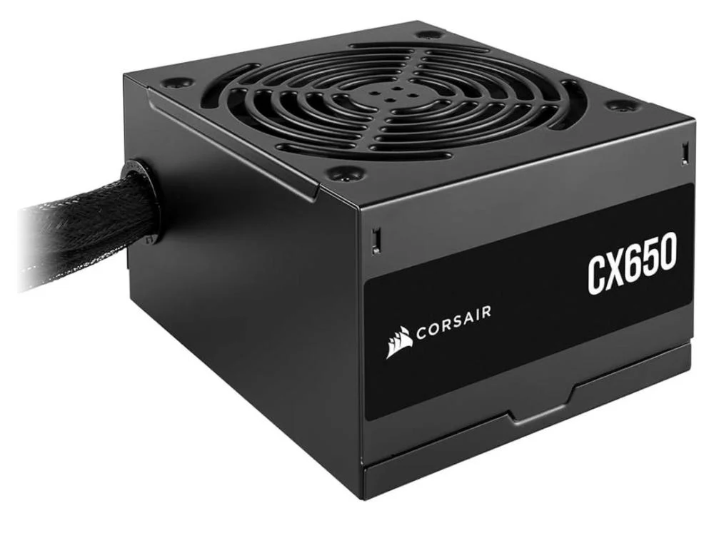 مزود طاقة CX650 80 بلس برونزي غير معياري منخفض الضوضاء ATX 650 وات من كورسير - اسود